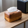 Wood Tissue Holder Dispenser For Home