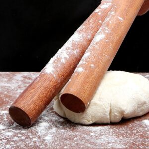 Natural Unpainted Ebony Pin Dough Roller Wooden