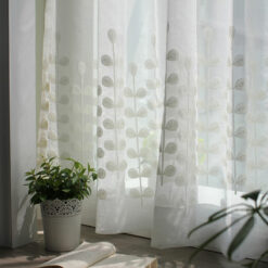 White Tulle Window Curtains For Living Room