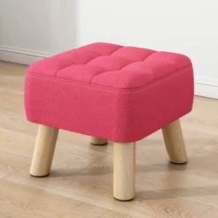 Living Room Chairs Vanity Stool Wooden Pink