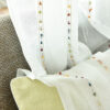 Natural Embroidered White Sheer Curtains
