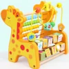 Wooden Montessori Math Toys Multifunction Abacus Toys Around Beads