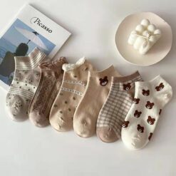Cute Cartoon Bear Women Ankle Socks