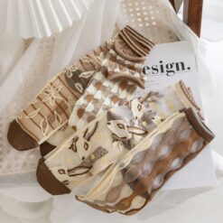 Novelty Crystal Silk Long Socks