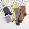 Striped Pile Socks Japanese Socks, 5pairs