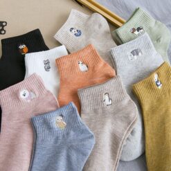 Women Cute Cartoon Animal Short Socks
