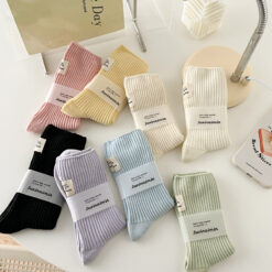 Cotton Pile Japanese Creative Retro Girls Socks