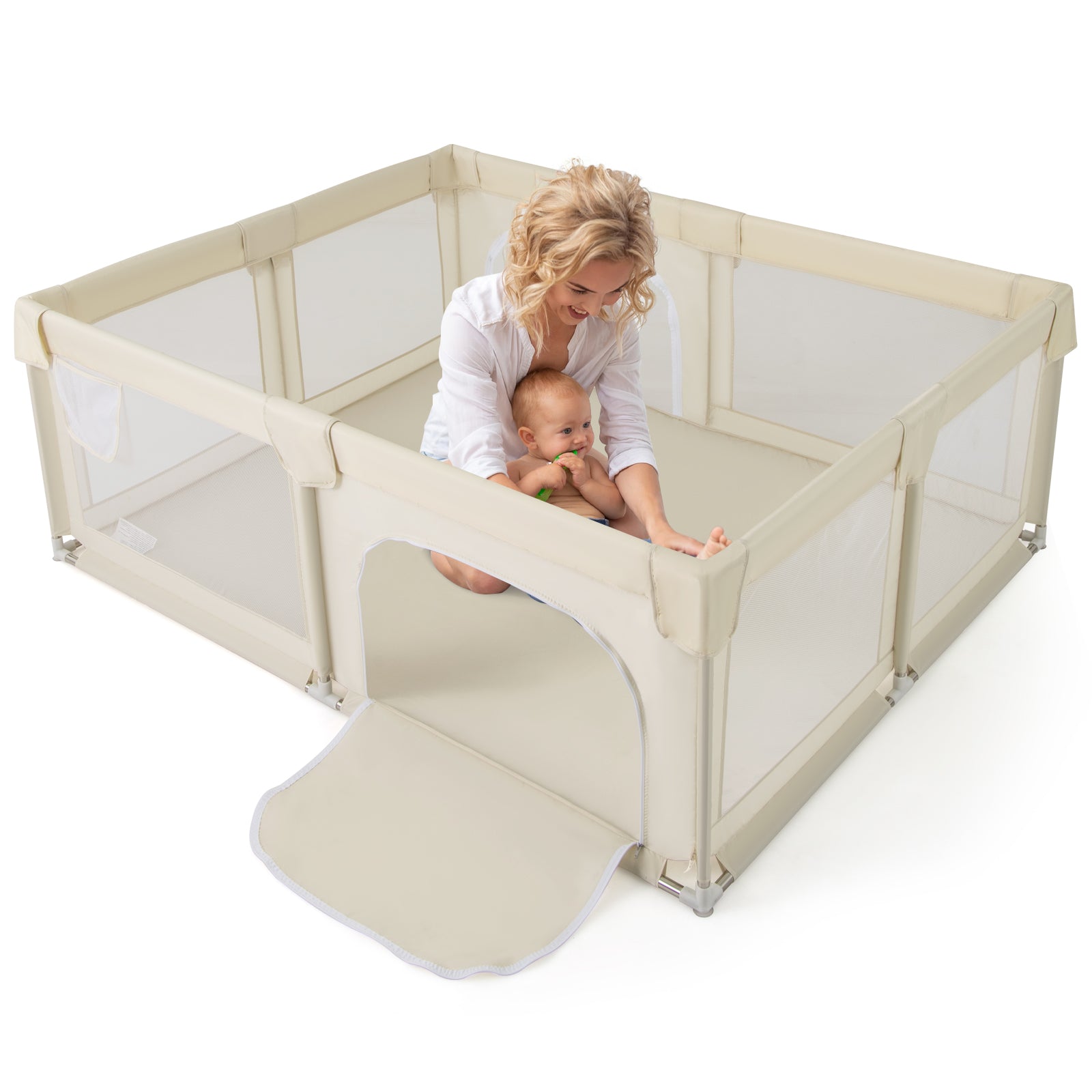 190 x 150 CM Large Baby Playpen, Extra Large Playard for Babies