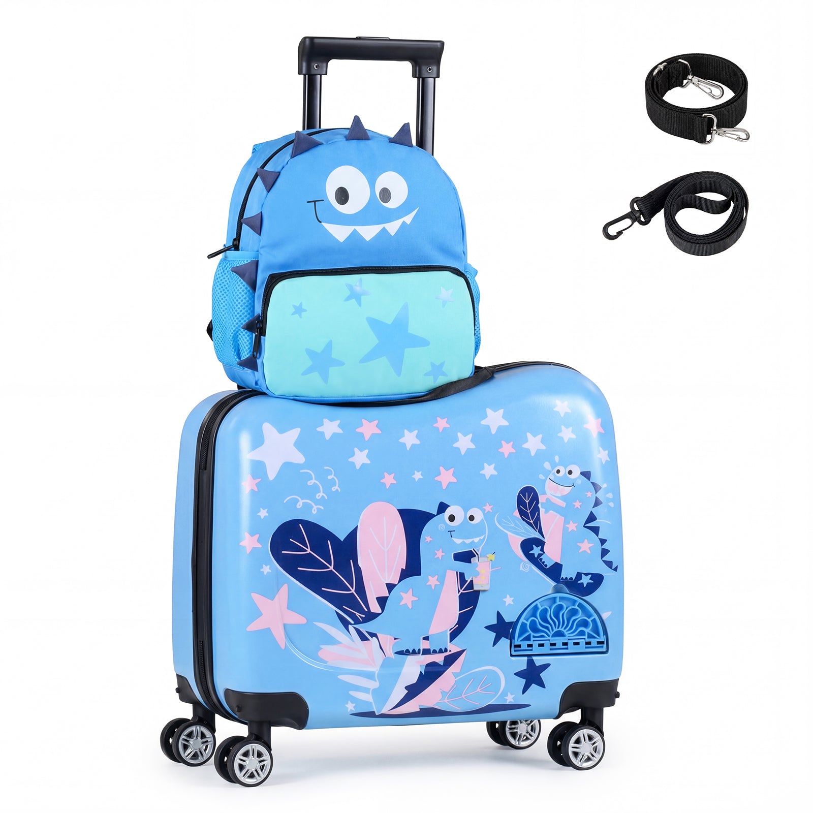  2 PCS Kid Luggage Set, 18" Suitcase & 12" Backpack Set