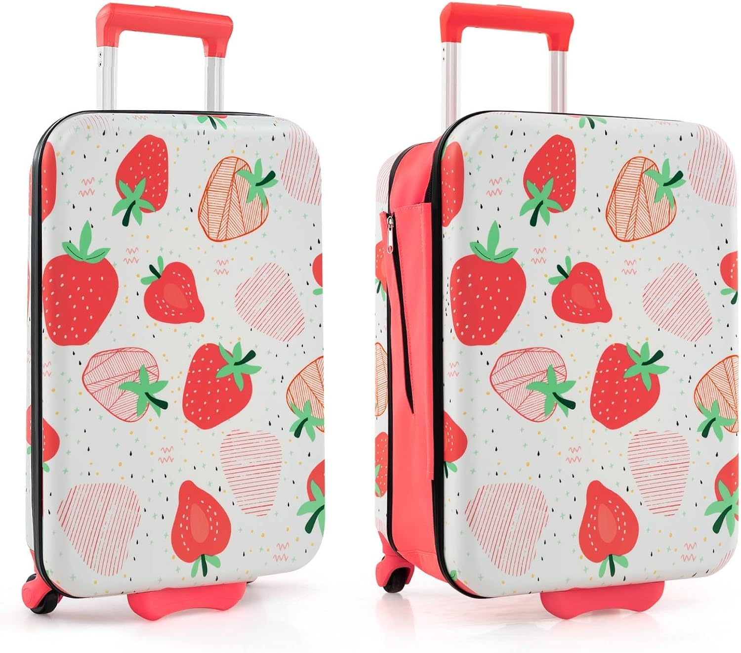  20â€ Kids Luggage, Foldable Children Trolley Kids Carry On Luggage with Wheels, Retractable Handle & Airline Approved Design