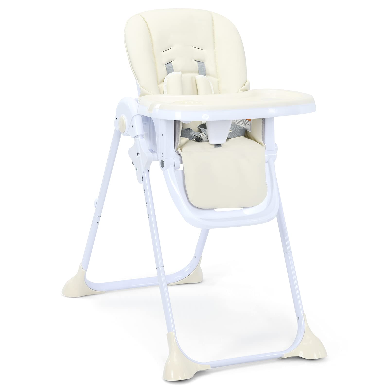  Baby High Chair, Folding Highchair for Toddlers w/Adjustable Height