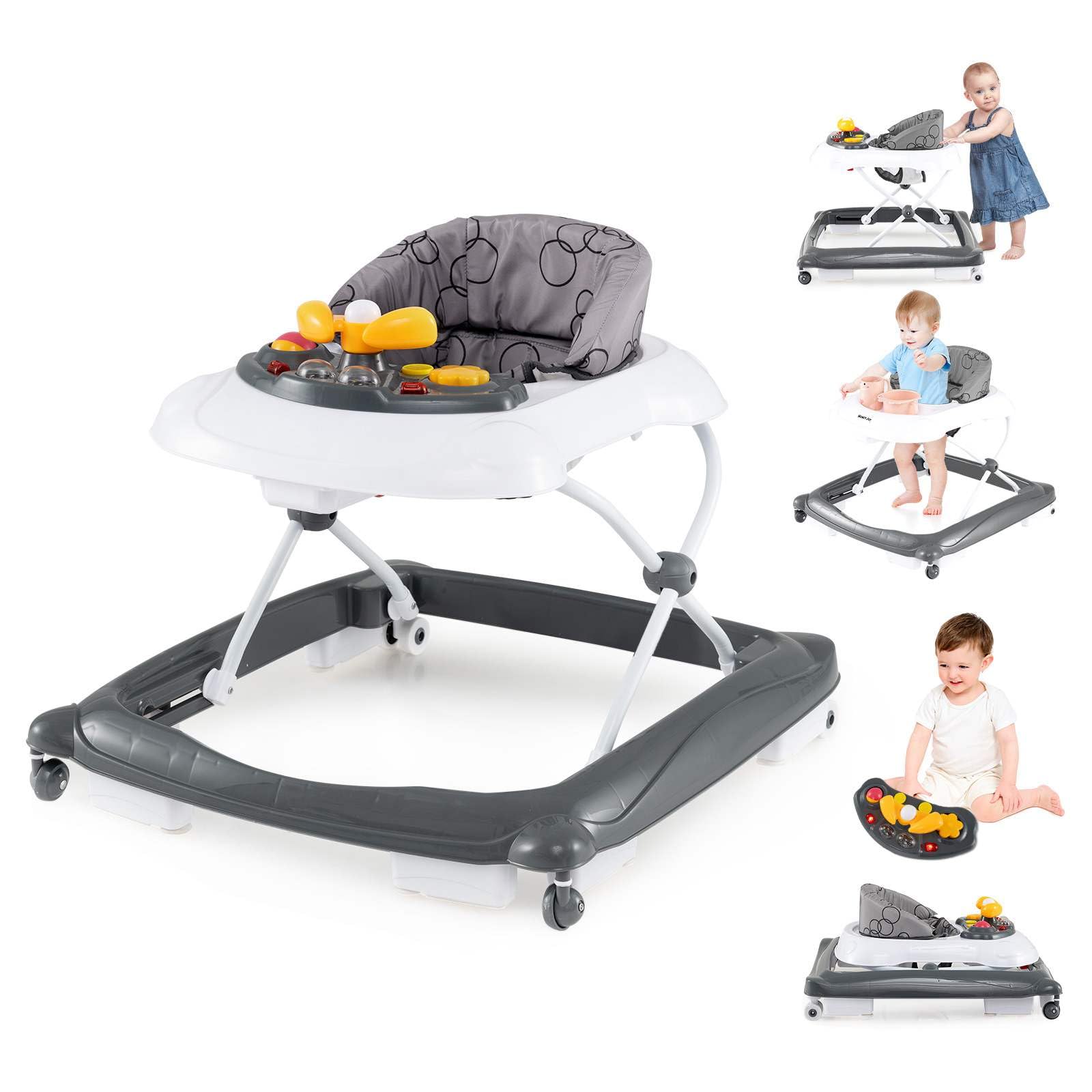 Foldable Baby Walker Toddler Activity Center Push Walker