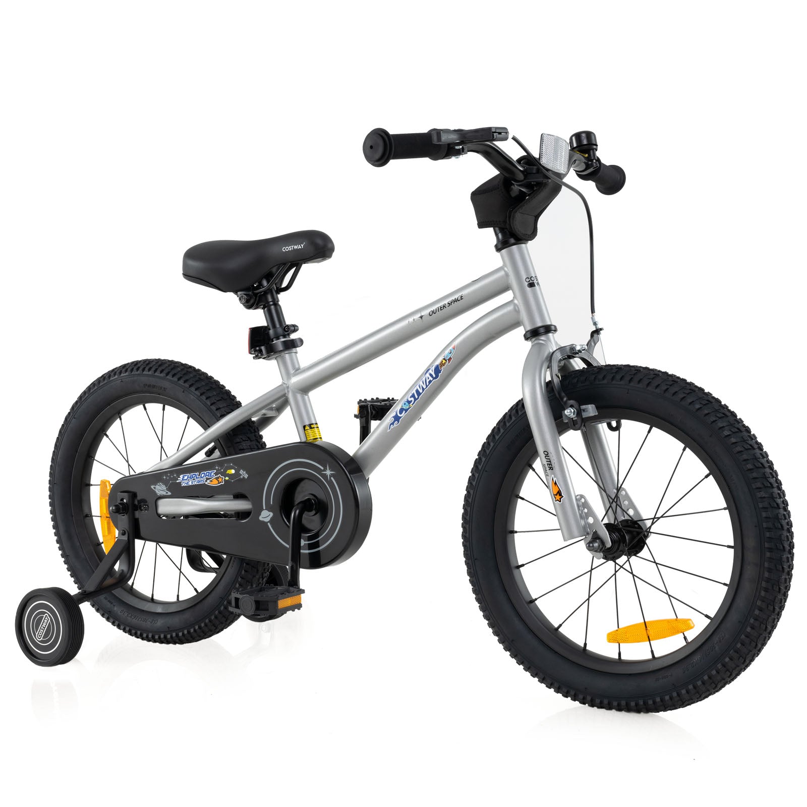 HONEY JOY 14 16 18 Inch Kidâ€™s Bike Bicycle Removable Training Wheels for 3-8 Years