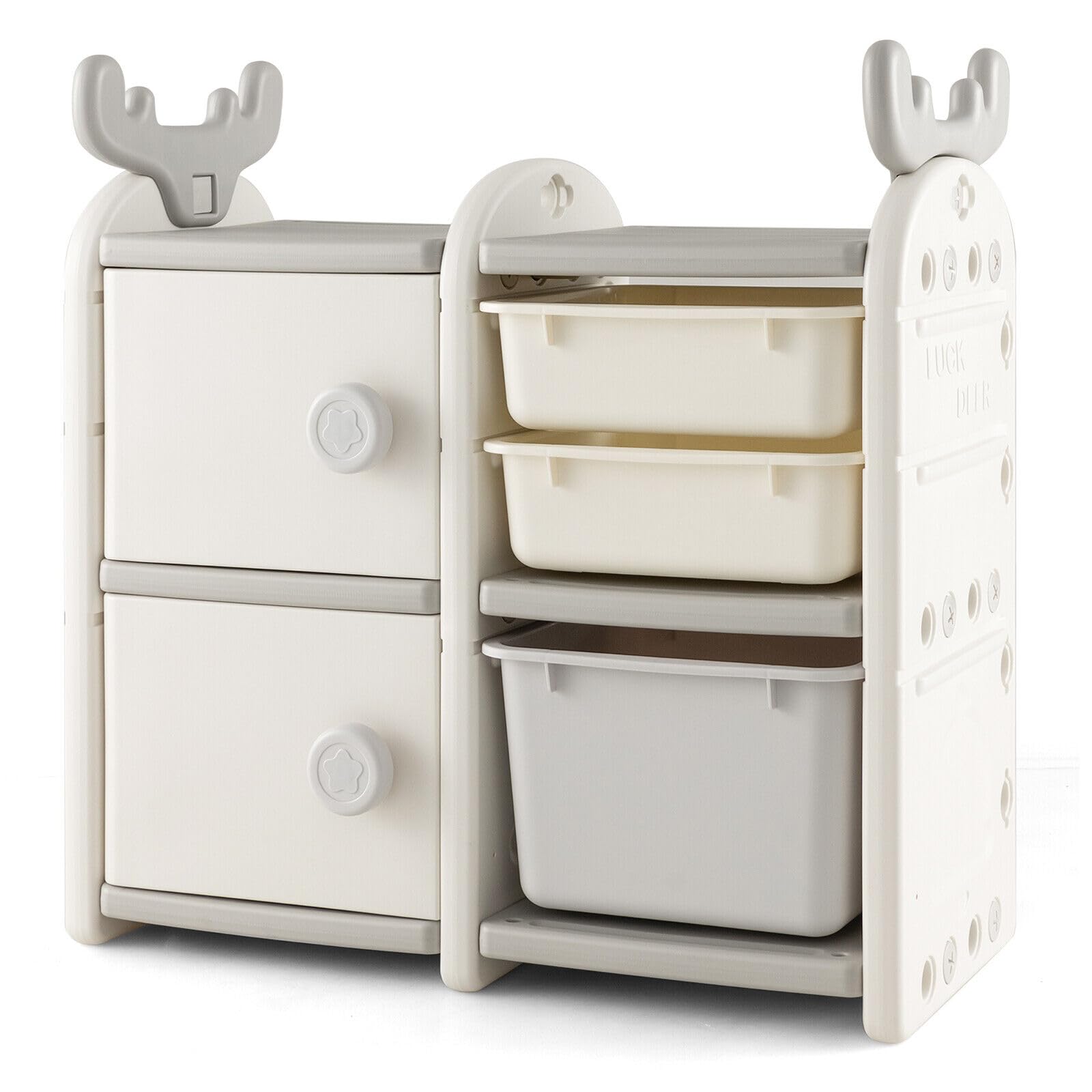 HONEY JOY Kids Toy Storage Organiser, Toy Chest and Bookshelf