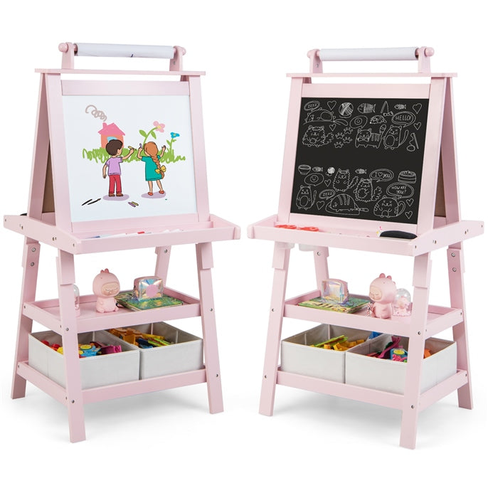  Kids Art Easel, 3 in 1 Double-Sided Standing Easel for Toddlers